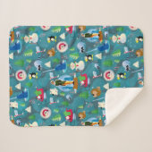 Buddy the Elf and Characters Aquamarin Pattern Sherpadecke (Vorderseite (Horizontal))