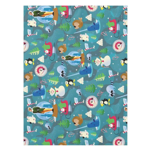 Buddy the Elf and Characters Aquamarin Pattern Tischdecke (Vorderseite)