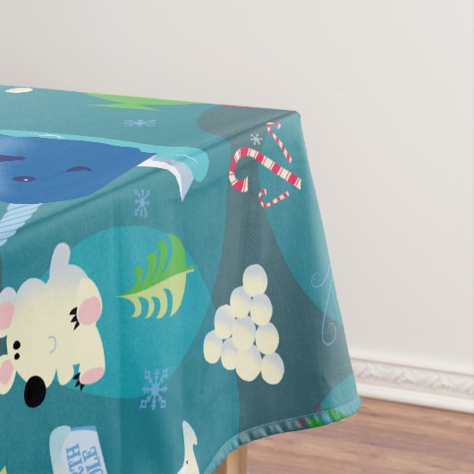 Buddy the Elf and Characters Aquamarin Pattern Tischdecke (Beispiel)
