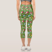 Buddy the Elf and Christmas Icons Pattern Capri Leggings (Rückseite)