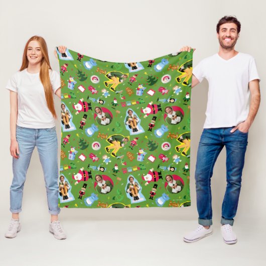 Buddy the Elf and Christmas Icons Pattern Fleecedecke (Beispiel)