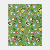 Buddy the Elf and Christmas Icons Pattern Fleecedecke (Vorderseite)