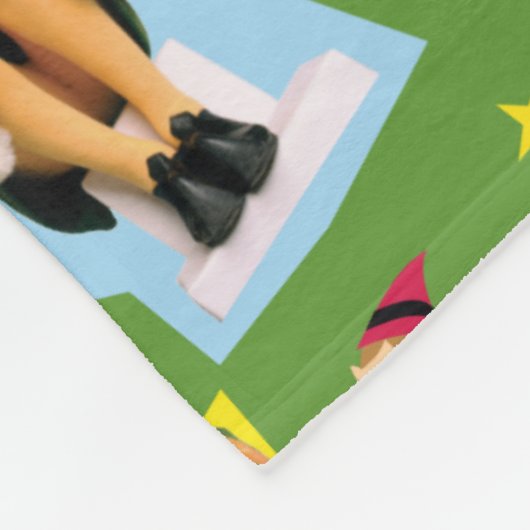 Buddy the Elf and Christmas Icons Pattern Fleecedecke (Ecke)