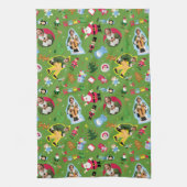 Buddy the Elf and Christmas Icons Pattern Geschirrtuch (Vertikal)