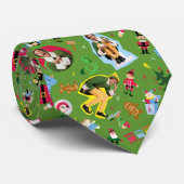Buddy the Elf and Christmas Icons Pattern Krawatte (Gerollt)