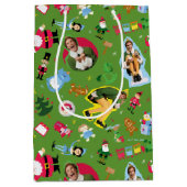 Buddy the Elf and Christmas Icons Pattern Mittlere Geschenktüte (Vorderseite)