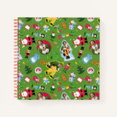 Buddy the Elf and Christmas Icons Pattern Notizblock (Vorderseite)