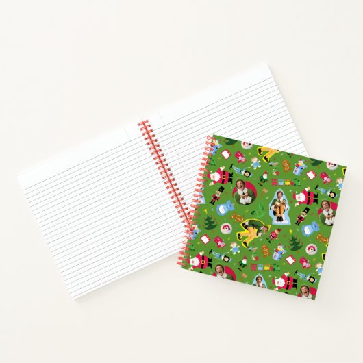 Buddy the Elf and Christmas Icons Pattern Notizblock (Innenseite)