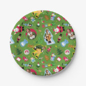 Buddy the Elf and Christmas Icons Pattern Pappteller (Vorderseite)