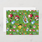 Buddy the Elf and Christmas Icons Pattern Postkarte (Vorne/Hinten)