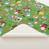 Buddy the Elf and Christmas Icons Pattern Sherpadecke (3/4)