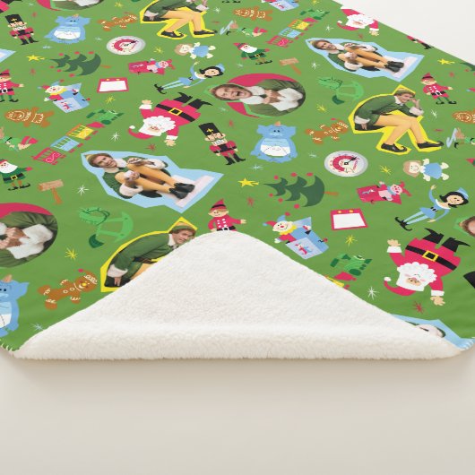 Buddy the Elf and Christmas Icons Pattern Sherpadecke (3/4)