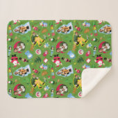 Buddy the Elf and Christmas Icons Pattern Sherpadecke (Vorderseite (Horizontal))