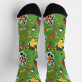 Buddy the Elf and Christmas Icons Pattern Socks Socken (Oben)