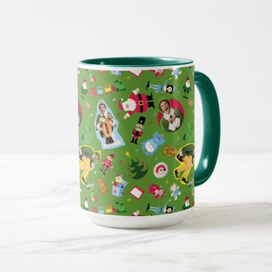 Buddy the Elf and Christmas Icons Pattern Tasse (VorderseiteRechts)