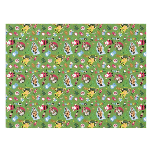 Buddy the Elf and Christmas Icons Pattern Tischdecke (Vorderseite (Horizontal))