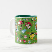 Buddy the Elf and Christmas Icons Pattern Zweifarbige Tasse (Vorderseite Links)