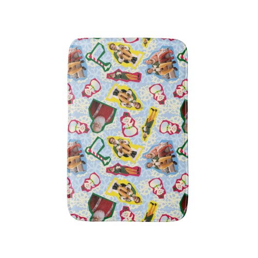 Buddy the Elf and Santa North Pole Pattern Badematte (Vorderseite Vertikal)