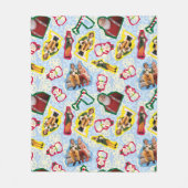 Buddy the Elf and Santa North Pole Pattern Fleecedecke (Vorderseite)