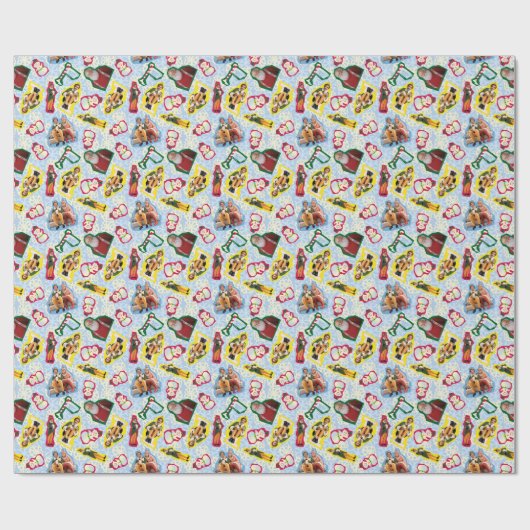 Buddy the Elf and Santa North Pole Pattern Geschenkpapier (Flach)