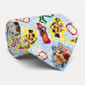 Buddy the Elf and Santa North Pole Pattern Krawatte (Gerollt)