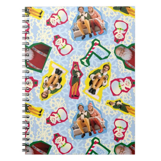 Buddy the Elf and Santa North Pole Pattern Notizblock (Vorderseite)