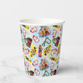 Buddy the Elf and Santa North Pole Pattern Pappbecher (Rückseite)