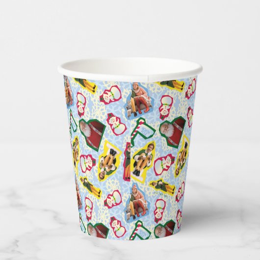 Buddy the Elf and Santa North Pole Pattern Pappbecher (Rechts)