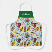 Buddy the Elf and Santa North Pole Pattern Schürze (Vorderseite)