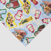 Buddy the Elf and Santa North Pole Pattern Seidenpapier (Ausschnitt)