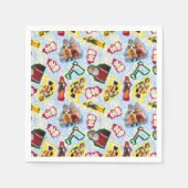 Buddy the Elf and Santa North Pole Pattern Serviette (Vorderseite)