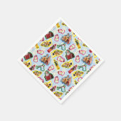 Buddy the Elf and Santa North Pole Pattern Serviette (Ecke)