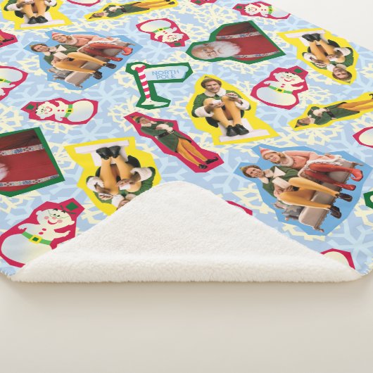 Buddy the Elf and Santa North Pole Pattern Sherpadecke (3/4)