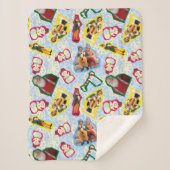 Buddy the Elf and Santa North Pole Pattern Sherpadecke (Vorderseite)