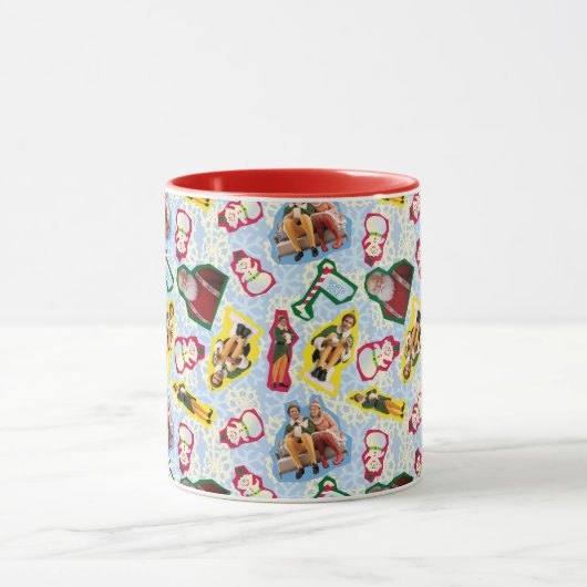 Buddy the Elf and Santa North Pole Pattern Tasse (Zentrum)