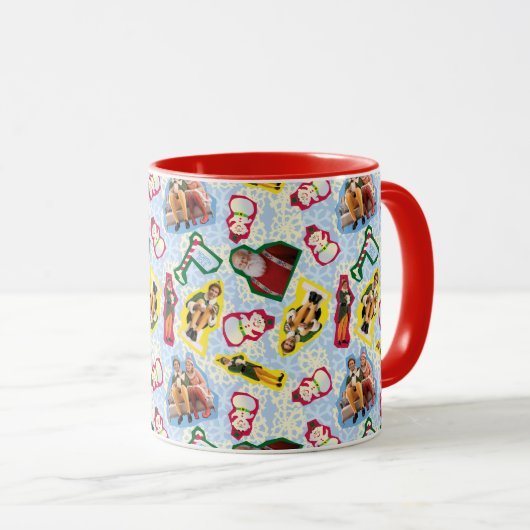 Buddy the Elf and Santa North Pole Pattern Tasse (VorderseiteRechts)