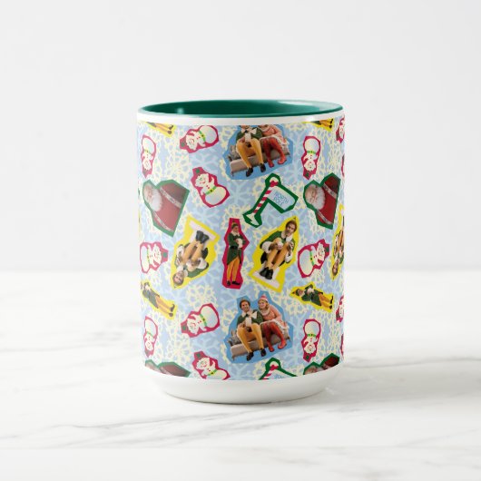 Buddy the Elf and Santa North Pole Pattern Tasse (Zentrum)