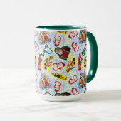 Buddy the Elf and Santa North Pole Pattern Tasse (VorderseiteRechts)