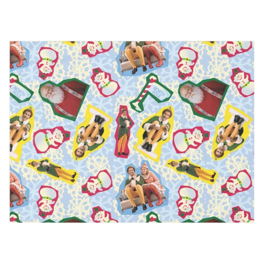 Buddy the Elf and Santa North Pole Pattern Tischdecke (Vorderseite (Horizontal))