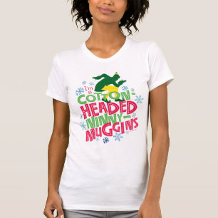 Buddy the Elf Baumwolle mit Kopf Ninny-Muggins T-Shirt