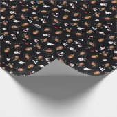 Buddy the Elf Black Doodle Muster Geschenkpapier (Ecke)