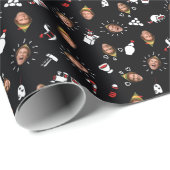 Buddy the Elf Black Doodle Muster Geschenkpapier (Rolleneckpunkt)