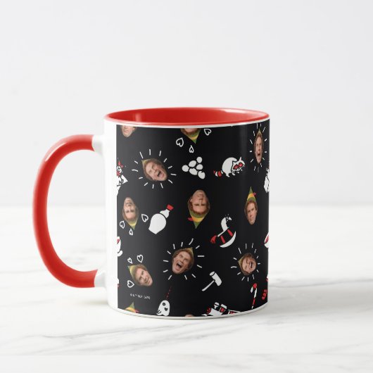 Buddy the Elf Black Doodle Pattern Tasse (Links)