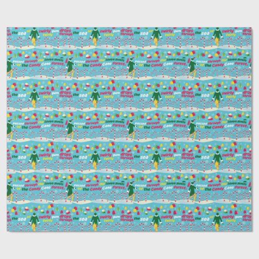 Buddy the Elf Candy Pattern Geschenkpapier (Flach)