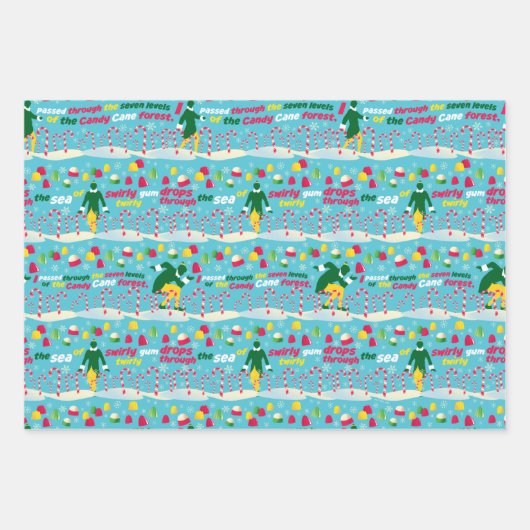 Buddy the Elf Candy Pattern Geschenkpapier Set (Vorderseite 2)