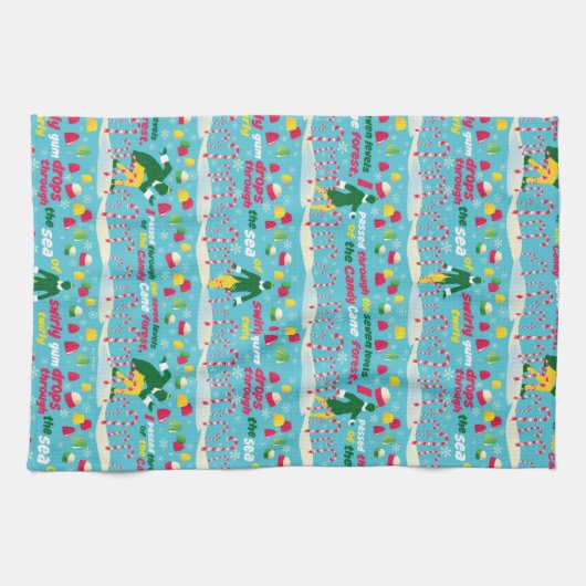 Buddy the Elf Candy Pattern Geschirrtuch (Horizontal)