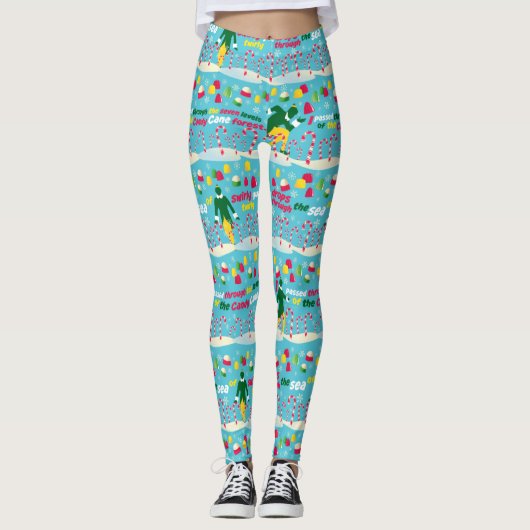Buddy the Elf Candy Pattern Leggings (Vorderseite)