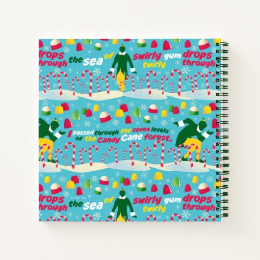 Buddy the Elf Candy Pattern Notizblock (Rückseite)