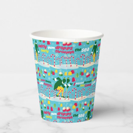 Buddy the Elf Candy Pattern Pappbecher (Rechts)