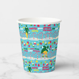 Buddy the Elf Candy Pattern Pappbecher